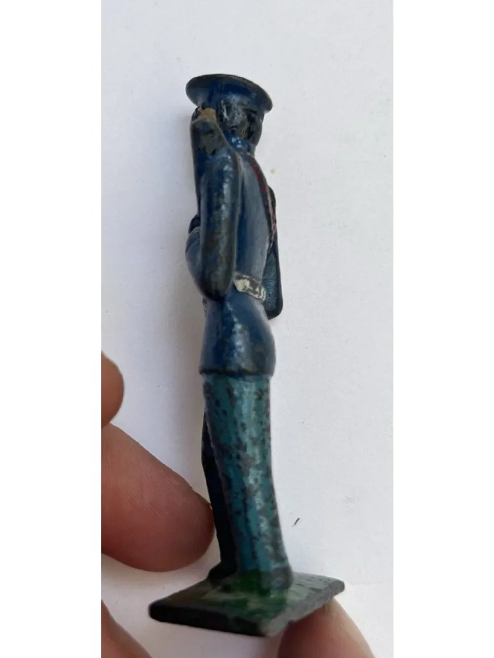 Vintage 30s 40s Grey Iron Casting Company US Marine Toy Soldier Dimestore Cast